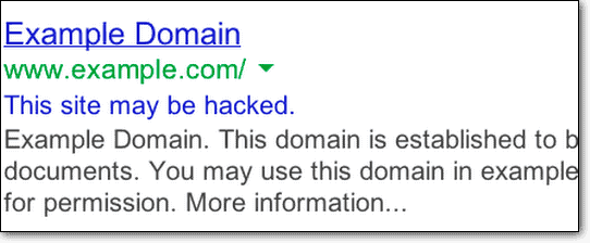 وبسایت در لیست سیاه گوگل قرار گرفته است.